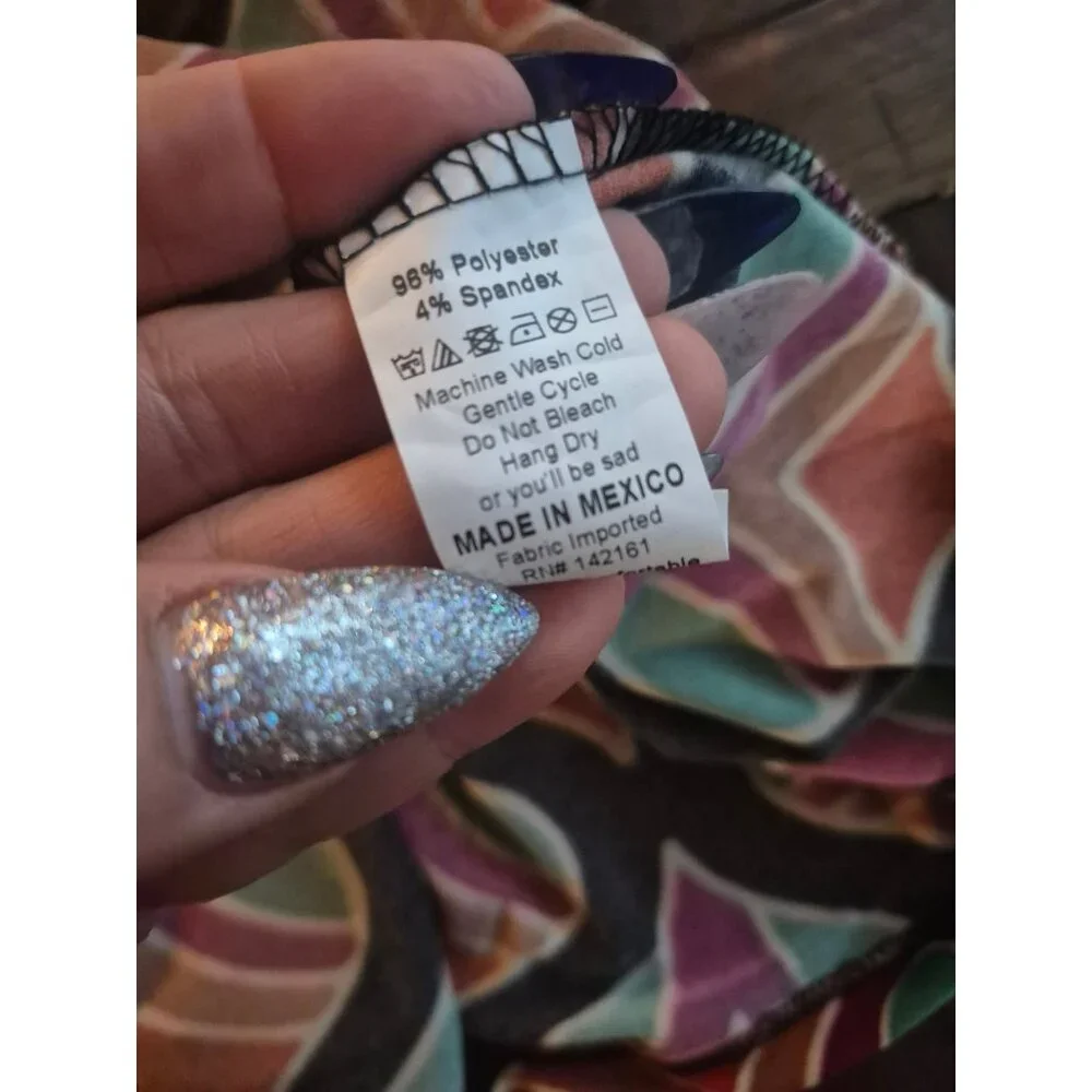 LuLaRoe Colorful Geometric Pleated Skirt S - Picture 2 of 5
